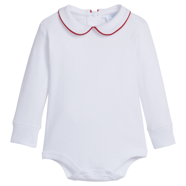 Piped Peter Pan Onesie - Red