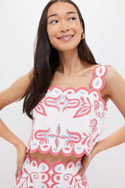 Multi Eevi Embroidered Twill Tank Top