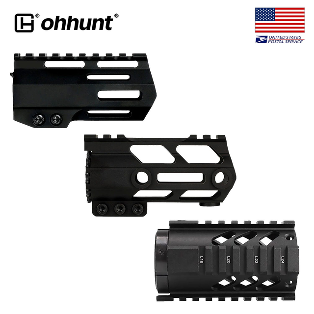 ohhunt® AR-15 4 inch Free Float Handguard for 9MM 5.56/.223 Pistols