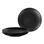 Black Stoneware Salad Plates - Set of 4