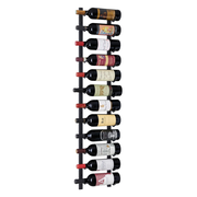 N'FINITY Wall Mounted 24 Bottle Metal Wine Rack - 4 Ft. Double Deep
