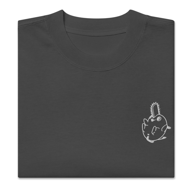 Pochita Mini (Embroidery ) - Oversized Heavy Tee