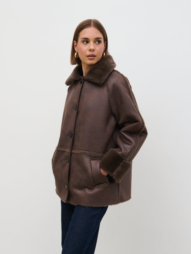 Sawyer Aviator Coat - Brown