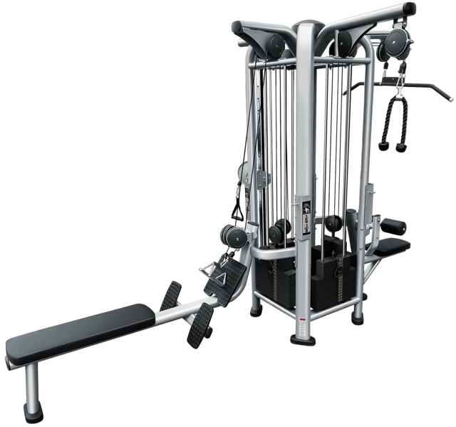 French Fitness FFS Silver 4 Stack Multi Jungle Gym (New)