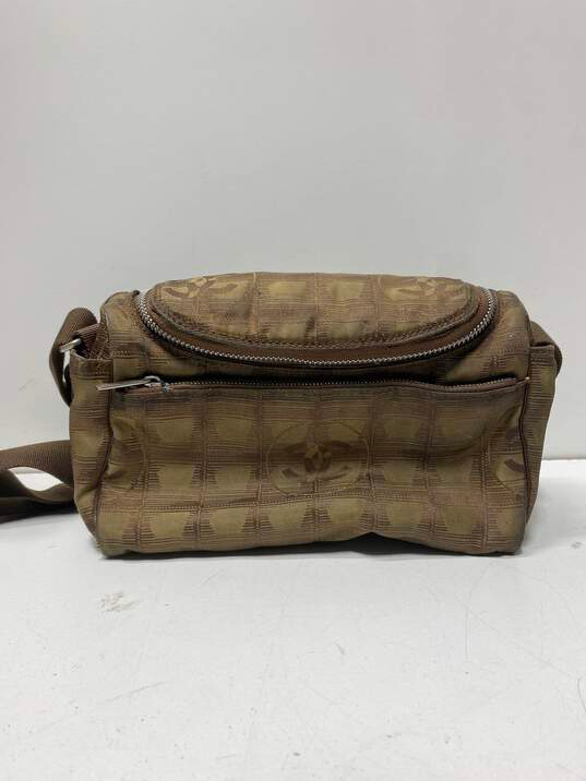 Chanel Green Cloth Crossbody Bag