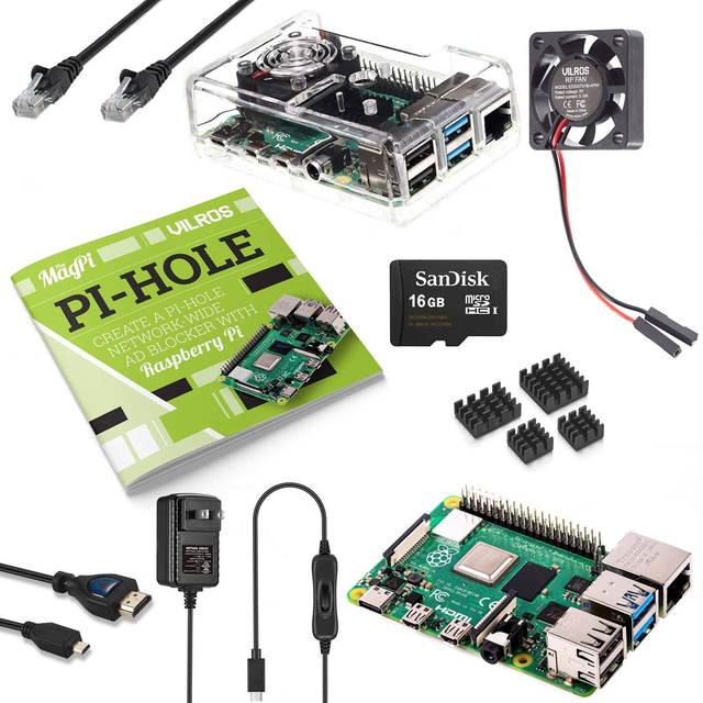 Vilros Raspberry Pi 4 Network Wide Ad Blocking Kit