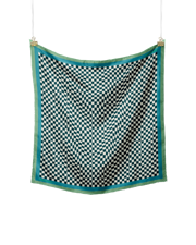 Check Silk Scarf