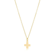 16" Necklace Gold - Signature Cross Gold Charm