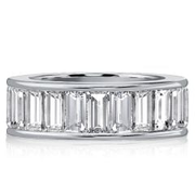 Italo Channel Setting Baguette Cut Eternity Wedding Band