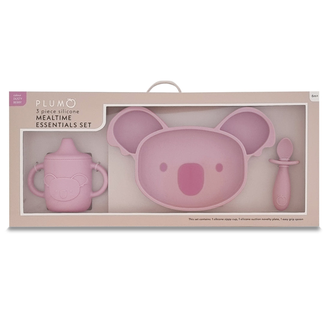 PLUM 3pc Mealtime Essential Kit Dusty Berry