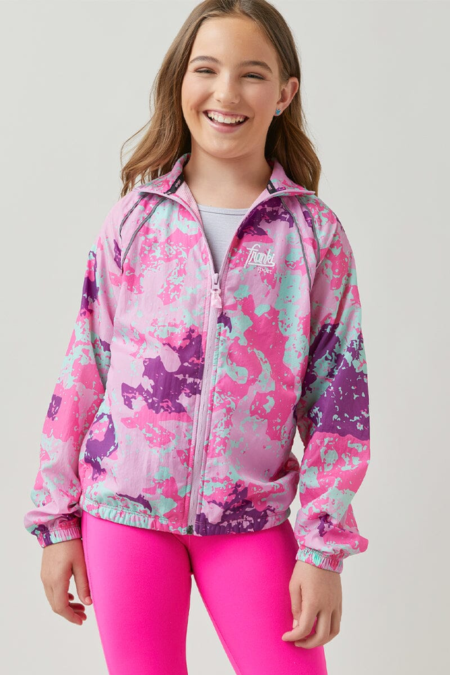 Sport Abstract Print Tracksuit Jacket