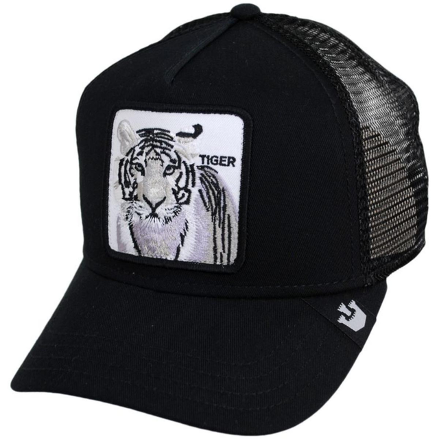White Tiger Mesh Trucker Snapback Baseball Cap