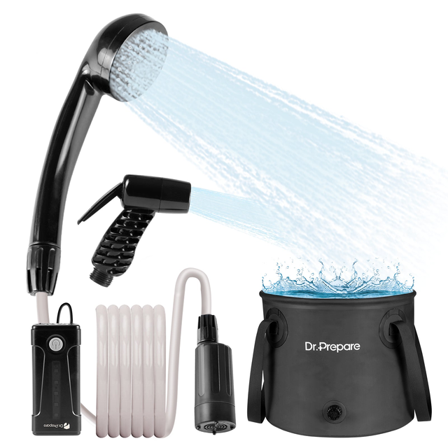 4.5 Gallons (17L) Camping Shower with Water Pump