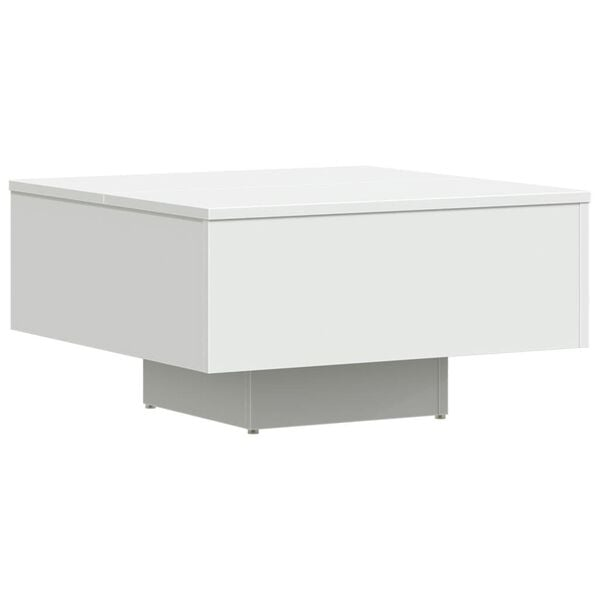 vidaXL Coffee Table White Engineered Wood 23.6 in x 23.6 in x 12.4 in