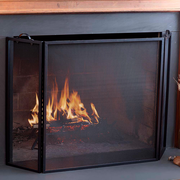Classic Tri-Fold Flat-Guard Fire Screen