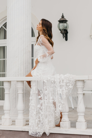 Steffanie Beaded Floral Lace Maxi - Includes Slip