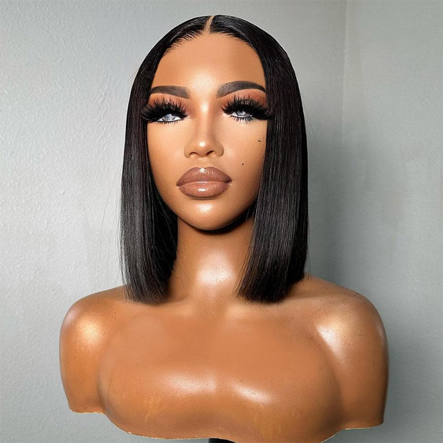 WOWANGEL Pre-Everything Straight Bob 9X6 Wear Go Glueless Wig HD Lace Wigs