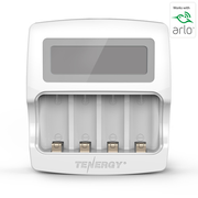 Premium Smart Fast Charger with LCD for Arlo Certified Tenergy 3.7V RCR123A Li-ion Rechargeable Batteries ONLY