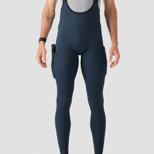 Men's Thermal Cargo Bib Tight - Midnight Blue