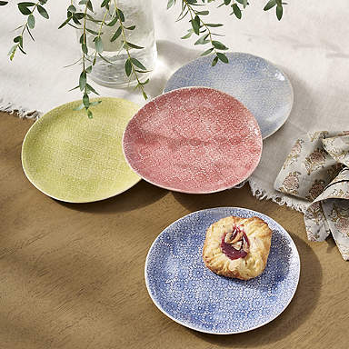 Lacy Handmade Side Plate, Set of Four