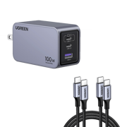 (Bundle) UGREEN Nexode Pro 100W 3-Port GaN Fast Charger