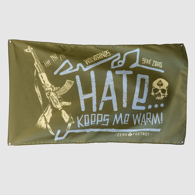 Hate Keeps Me Warm Flag