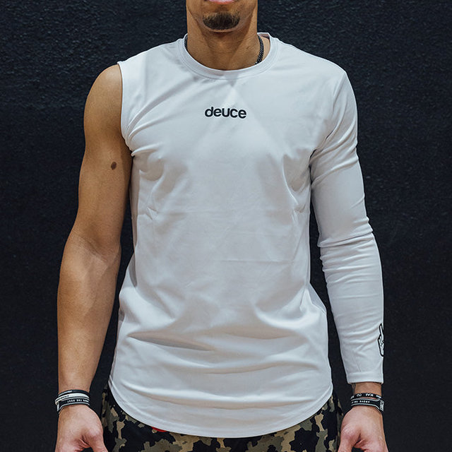 Deuce One Arm Sleeve Performance Shirt | White