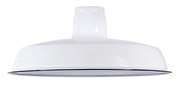 12 1/16" Dia. White Enamel, Industrial Benjamin Style Metal Lamp Shade, 2-1/4 inch lip fitter (08351W)