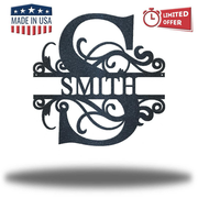 Swirl Split Letter Monogram