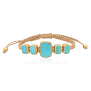 Aqua Woven Bracelet - Gold