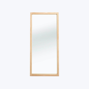 Oak Light Frame Floor Mirror