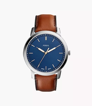 The Minimalist Slim Three-Hand Light Brown Leather Watch