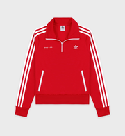 Adidas Track Quarter Zip - Sports Red/White
