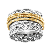 Top Status Spinner Ring, Two-Tone