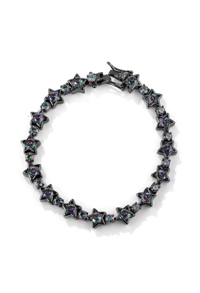 Bezel Star Tennis Bracelet - Mystic Topaz