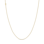 14k Itty Bitty Off-Center Initial Letter Necklace