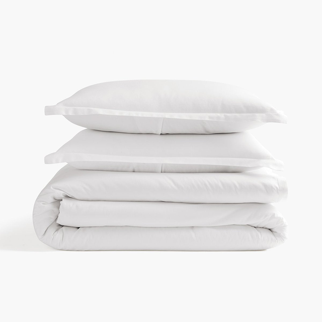 Organic Sateen Duvet Set - White
