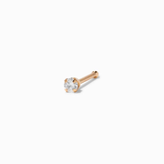 14k yellow gold stud with 2mm cubic zirconia nose piercing kit