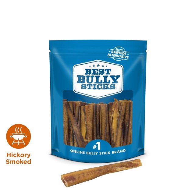 6-Inch Thick Hickory Smoked Bully Stick 6 Pack