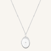 Oval Photo Locket Necklace