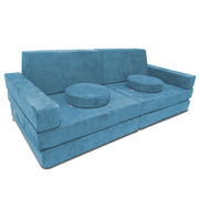 10 Piece Soft Modular Microsuede Foam Kids Play Couch