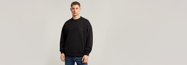 Chenille G-Script Loose Sweater