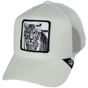 White Tiger Mesh Trucker Snapback Baseball Cap