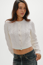 Marley Button Up Knit Cardigan - Honeymoon