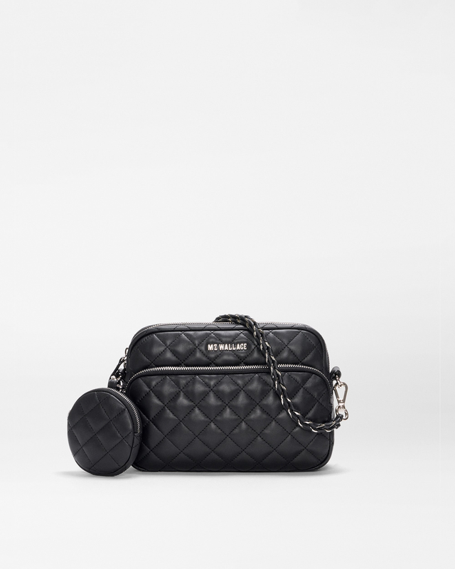 Black Quilted Leather Small Metro Camera Bag