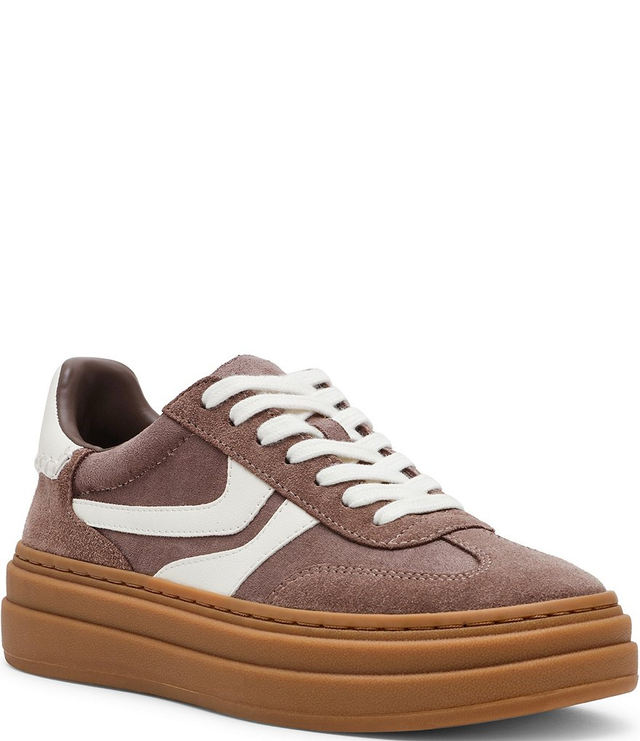 Steve Madden Dodge Mixed Media Low-Top Platform Sneakers