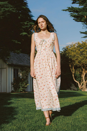 The Eliana Dress | Lantana Blooms Cream