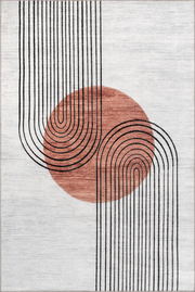 Carlotta Washable Desert Sunset Rug | Burnt Orange