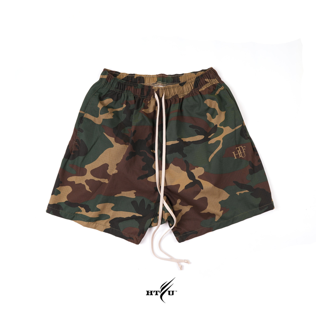 HTFU Practice Shorts - Camo Rip Stop Fabric