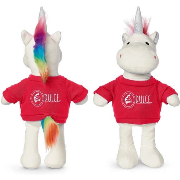 Plush Unicorn Stuffed Animal w/ Custom Shirt - 8.5 | ePromos